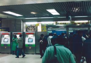 上海の地下鉄の自動券売機