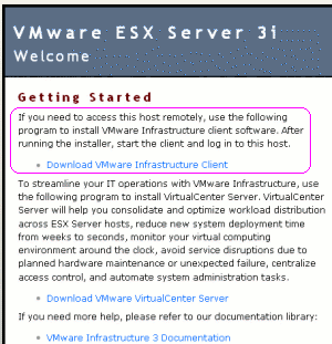 VMware Infrastructure Client (VI Client)̃_E[h