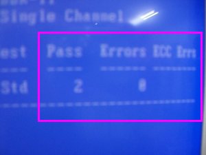 memtest86+の検査の結果、異常が0だった場合