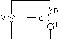 RL直列とコンデンサーとの並列回路